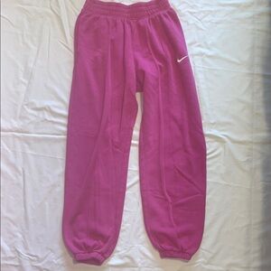 Nike Pink Sweatpants Elastic Cuffed Joggers